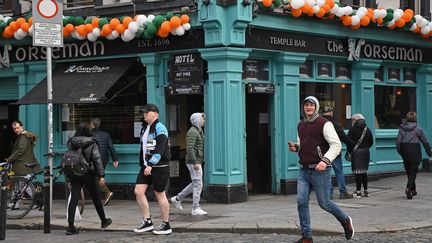 Une vue d'une rue de Dublin (Irlande), le 22 mars 2023. (KOMMERSANT / SIPA)