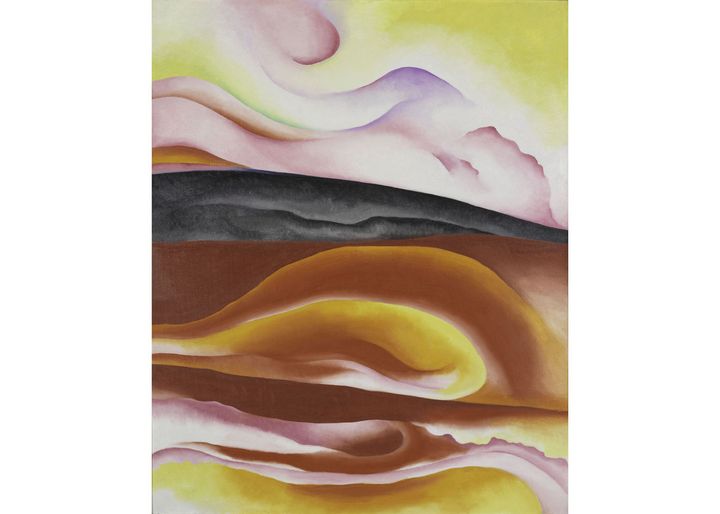 Georgia O'Keeffe, "Red, Yellow and Black Streak (Stries rouge, jaune et noir)", 1924, Paris, Centre Pompidou, Musée national d'art moderne-Centre de création industrielle (© Centre Pompidou, MANAM-CCI, Dist.RNM - Grand Palais / Audrey Laurans © Georgia O’Keeffe, ADAGP 2022)