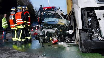 &nbsp; (Accident mortel le 16 février  sur la RN52 a hauteur de Mexy en Meurthe-et-Moselle © maxPPP)