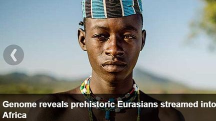 &nbsp; (Le génome a révélé une migration de l'Eurasie préhistorique à l'Afrique © Capture d'écran du magazine Science)