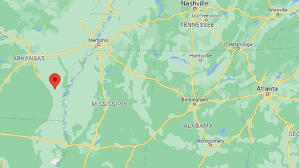 La fusillade a eu lieu pendant une foire automobile dans la petite ville de Dumas, en Arkansas (Etats-Unis), le 19 mars 2022. (GOOGLE MAPS)