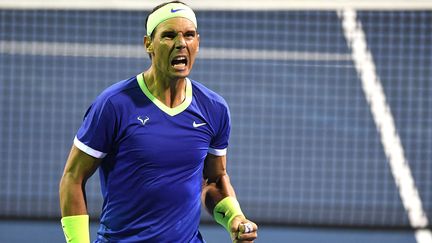 Rafael Nadal à Washington le 4 août 2021, son dernier tournoi avant sa blessure au pied. (MITCHELL LAYTON / AFP)