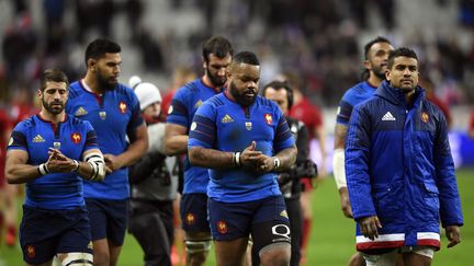 Le XV de France s'est préparé avant le choc contre l'Angleterre.  (FRANCK FIFE / AFP)