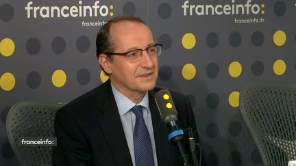 Marc Feuillée, le&nbsp;président du syndicat de la presse nationale, était l'invité de franceinfo jeudi 24 octobre.&nbsp; (FRANCEINFO / RADIOFRANCE)