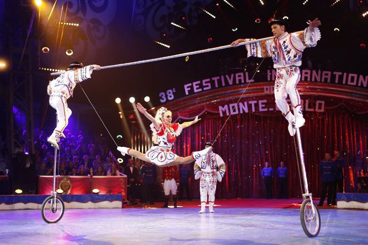 "The Faltiny" en représentation au 38e Festival du cirque de Monte-Carlo (2014)
 (VALERY HACHE / AFP POOL / AFP)