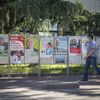 Des affiches pour les élections régionales à Lyon (Rhône), le 14 juin 2021. (NORBERT GRISAY / HANS LUCAS / AFP)