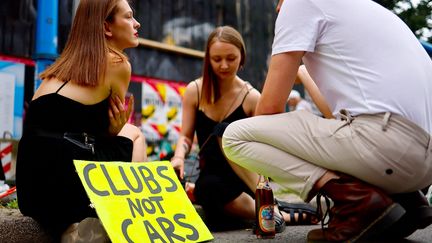 Demonstration against the motorway extension in Berlin (Germany), September 2, 2023 (HANNIBAL HANSCHKE / MAXPPP)