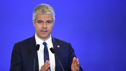 Le président des Républicains, Laurent Wauquiez, à Paris, le 18 avril 2018. (ERIC FEFERBERG / AFP)