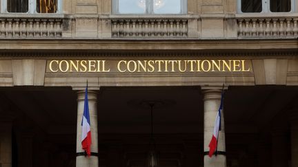 L'entrée du Conseil constitutionnel,&nbsp;à Paris.&nbsp; (MANUEL COHEN / AFP)