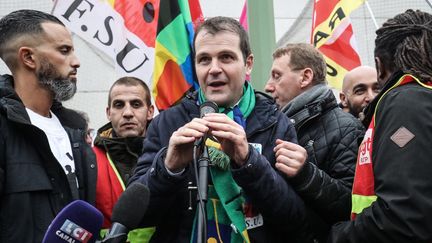 Benoît Teste,&nbsp;secrétaire général de la Fédération syndicale unitaire (FSU). (LUDOVIC MARIN / AFP)