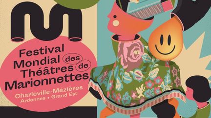 L'affiche de l'édition 2023 du festival mondial des théâtres de marionnettes, à Charleville-Mézières (Ardennes) (FTMT)