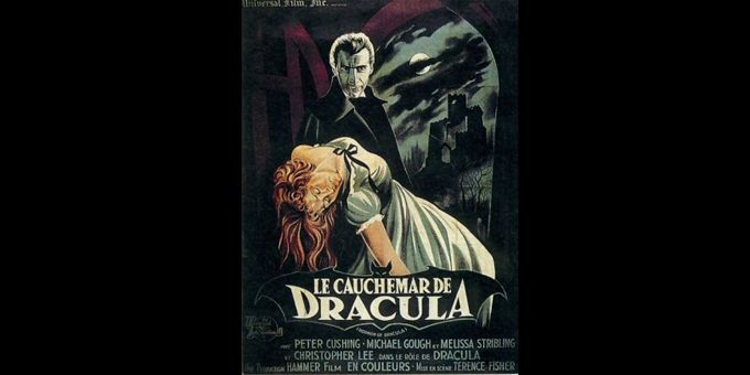 L&#039;affiche du &quot;Cauchemar de Dracula&quot; (1958), considérée comme l&#039;une des plus belles et des plus cotés du cursus
 (Universal)