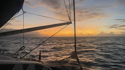 Photo envoyée depuis le bateau MACSF par la skippeuse Isabelle Joschke, le 23 novembre 2024. (Isabelle Joschke / Vendée Globe)