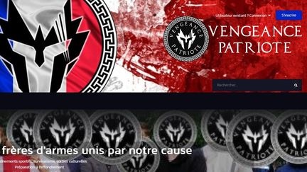 Vue partielle du site internet du groupe Vengeance patriote&nbsp; (CAPTURE D'ECRAN)