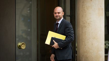 Le ministre des Affaires étrangères démisionnaire, Jean-Noël Barrot, le 12 septembre 2024 à l'Elysée. (TELMO PINTO / NURPHOTO / AFP)