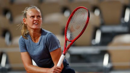 La joueuse française Fiona Ferro lors du tournoi de Roland-Garros à Paris, lundi 5 octobre 2020. (THOMAS SAMSON / AFP)