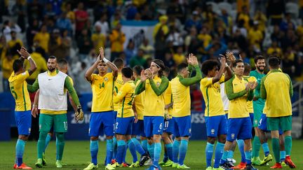 Le Brésil après sa victoire contre le Paraguay (3-0). (MARCELLO ZAMBRANA)