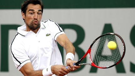 &nbsp; (Jérémy Chardy s'est qualifié pour le 3e tour en battant le géant américain John Isner en quatre sets © Reuters/Gonzalo Fuentes)