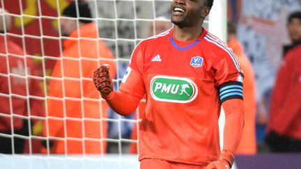 Steve Mandanda, l'homme du match face à Caen (JEAN-FRANCOIS MONIER / AFP)