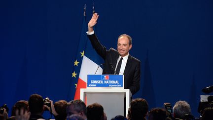 Le pr&eacute;sident de l'UMP, Jean-Fran&ccedil;ois Cop&eacute;, le 25 janvier 2014, lors du conseil national de son parti, &agrave; Paris. (PIERRE ANDRIEU / AFP)