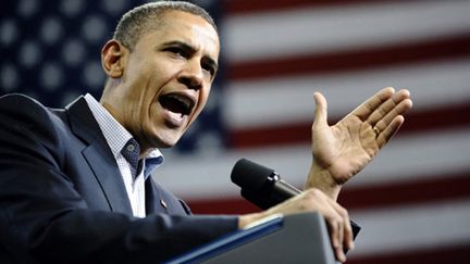 Le président américain Barack Obama à Bridgeport en campagne pour les législatives de mi-mandat le 30 octobre 2010 (AFP/JEWEL SAMAD)