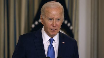 Le président américain, Joe Biden, le 28 février 2024 à Washington (Etats-Unis). (CHIP SOMODEVILLA / GETTY IMAGES NORTH AMERICA / AFP)