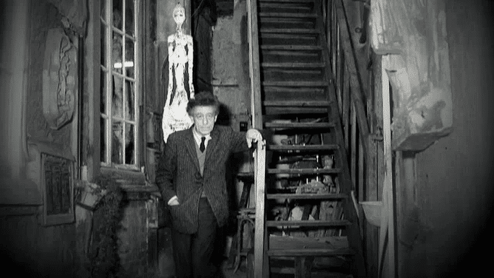 Alberto Giacometti dans son atelier dans le 14e arrondissement de Paris 
 (France 2 / Culturebox capture d&#039;écran)