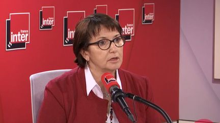 Christiane Lambert, présidente de la FNSEA, le 20 février sur France Inter. (FRANCE INTER / RADIO FRANCE)