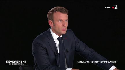 Emmanuel Macron sur le plateau de "L'Evénement" sur France 2, le 12 octobre 2022. (FRANCE 2)