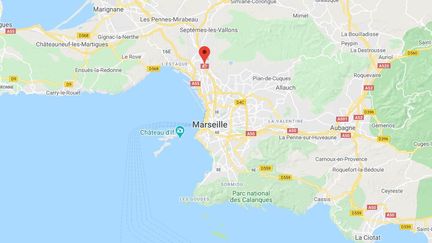 Les faits ont eu lieu au niveau de la sortie les Aygalades, au nord de Marseille, dans le sens Aix-Marseille. (GOOGLE MAPS / FRANCETV INFO)