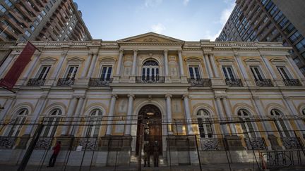 Le Pereira Palace,&nbsp;à Santiago, où les 155 membres de l'assemblée vont écrire la nouvelle Constitution. (MARTIN BERNETTI / AFP)