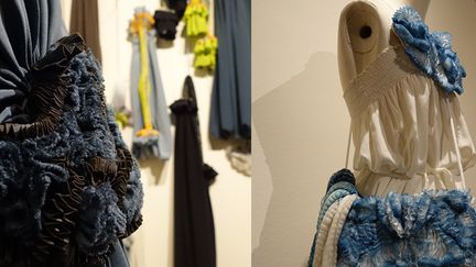 Les créations textiles de Sophie Guyot, exposées à la Galerie Joyce à Paris, février 2015
 (Corinne Jeammet)