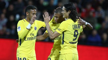  Neymar, Kylian Mbappe et Edinson Cavani (ELYXANDRO CEGARRA / NURPHOTO)