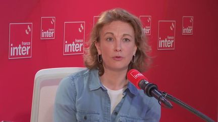 Marylise Léon, secrétaire générale de la CFDT, mercredi 1er mai sur France Inter.  (FRANCE INTER/RADIO FRANCE)