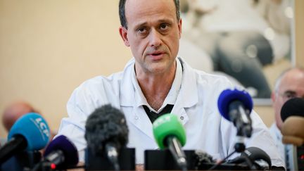 Le&nbsp;professeur Stéphane Dauger, chef du service de réanimation pédiatrique à l'hôpital Robert-Debré à Paris, le 14 janvier 2020 à Paris. (THOMAS PADILLA / MAXPPP)