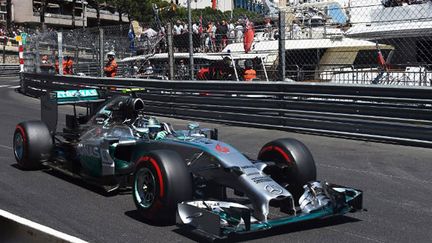 L'Allemand Nico Rosberg au volant de sa Mercedes