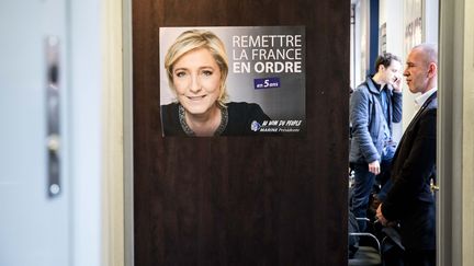 Le QG de campagne de Marine Le&nbsp;Pen, en janvier 2017. (CHRISTOPHE MORIN / MAXPPP)