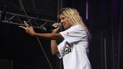 La rappeuse canadienne Tommy Genesis sur la scène des 4 vents. (NATHALIE GUYON)