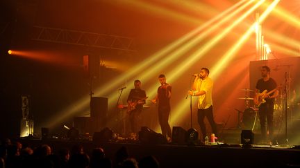 Le groupe&nbsp;Mashrou' Leila au "Printemps de Bourges" en 2015.&nbsp; (GUILLAUME SOUVANT / AFP)