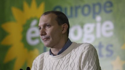 David Cormand, eurodéputé EELV, lors du congrès de son parti, le 30 novembre 2019.&nbsp; (OLIVIER CORSAN / MAXPPP)