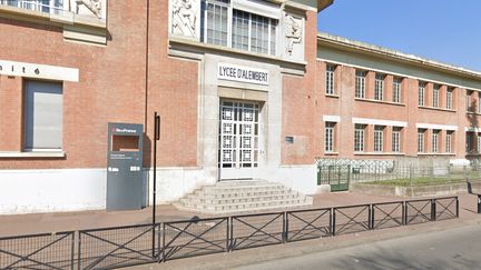 Au lycée&nbsp;d'Alembert&nbsp;d'Aubervilliers (Seine-Saint-Denis), deux élèves sont morts en deux mois.&nbsp; (GOOGLE STREET VIEW)