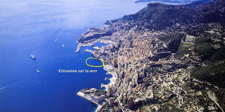 Monaco : nouveau projet urbain gagné sur la mer (principauté de Monaco)