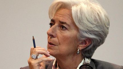 La directrice g&eacute;n&eacute;rale du FMI, Christine Lagarde, le 11 d&eacute;cembre 2012 &agrave; Bogota (Colombie).&nbsp; (DUENAS CASTANEDA / SIPA)