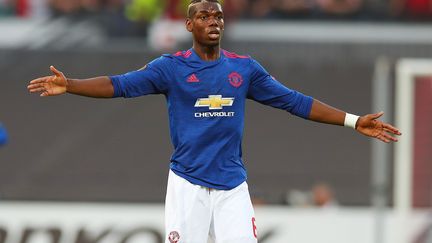 Paul Pogba en Europa League avec Manchester United face à Feyenoord. (KIERAN MCMANUS / BACKPAGE IMAGES LTD)