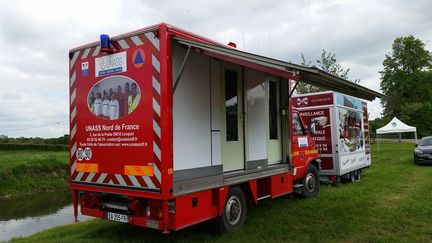 Photo du camion volé&nbsp;à Lesquin, près de Lille, postée sur le compte Facebook du président de l'association Georges Lampin.&nbsp; (Georges Lampin)