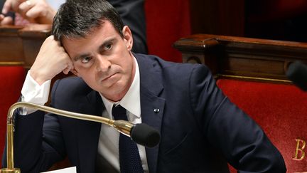 Le Premier ministre Manuel Valls &agrave; l'Assembl&eacute;e nationale, &agrave; Paris, le 16 d&eacute;cembre 2014. (BERTRAND GUAY / AFP)