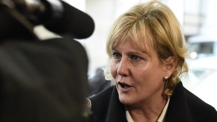 L'eurodéputée Nadine Morano, le 7 décembre 2015 à Paris à l'occasion d'une réunion du bureau politique de son parti, Les Républicains. (DOMINIQUE FAGET / AFP)