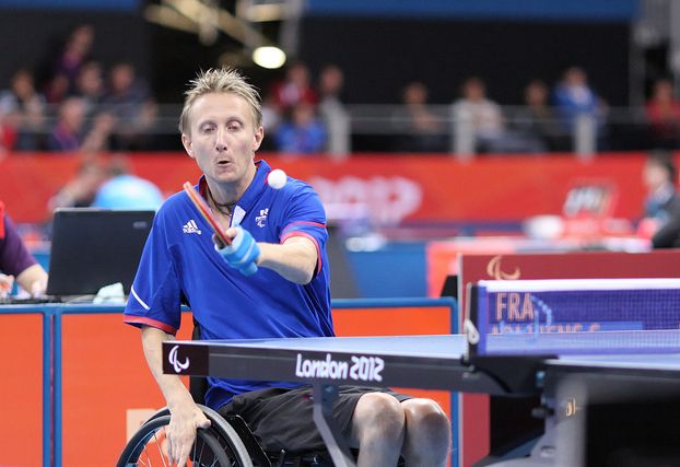 Stéphane Molliens lors des Jeux paralympiques à Londres, le 31 août 2016. (CPSF 2016 / ITTFWORLD)