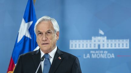 Sebastien Pinéra, président chilien s'adresse à la nation, le 21 octobre 2019 à Santiago. (HO / CHILEAN PRESIDENCY)