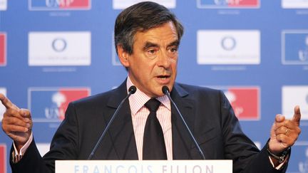 Fran&ccedil;ois Fillon, lors d'un meeting &agrave; Saint-Rapha&euml;l (Var), le 30 ao&ucirc;t 2013. (JEAN-CHRISTOPHE MAGNENET / AFP)